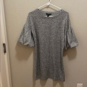 Bubble sleeve cotton dress